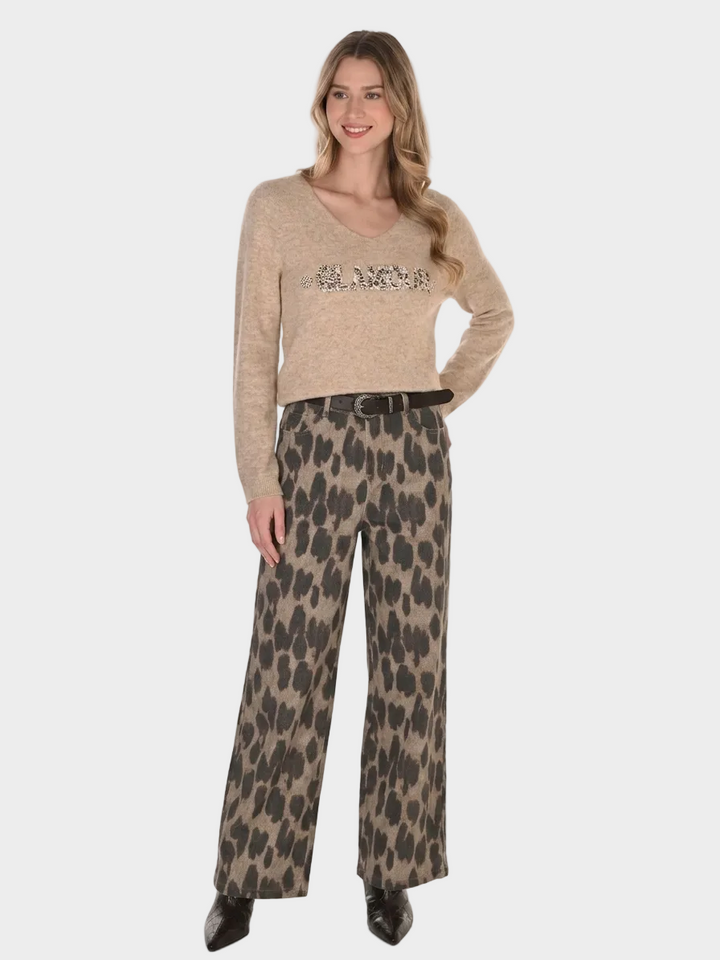 Glamour Leopard Knit Sweater