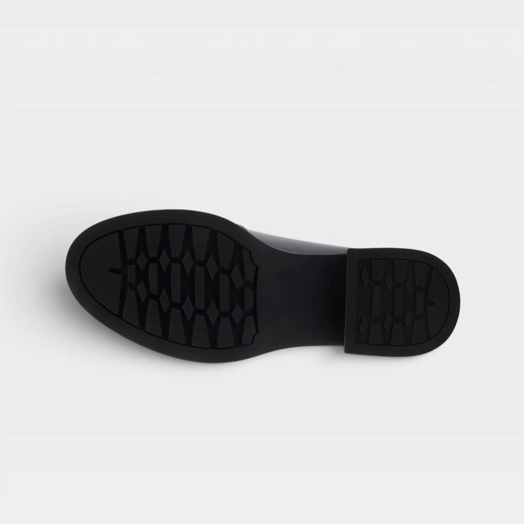 Gogetter Bead Fringe Black Patent Shoe