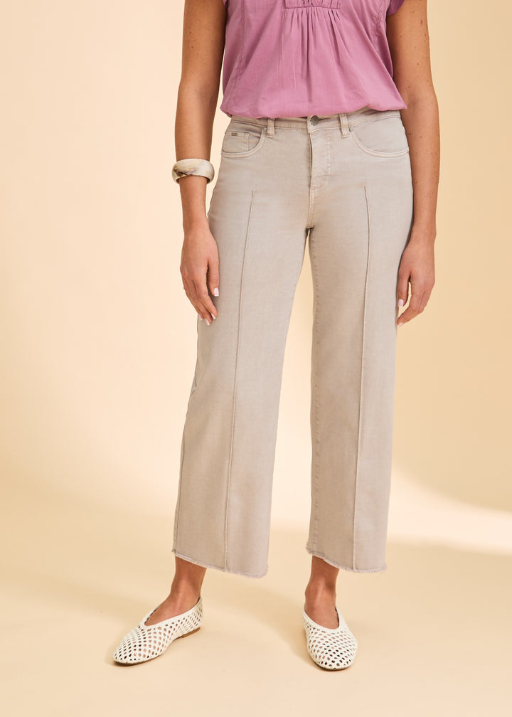 Grey Olivia Wide Ankle Pant