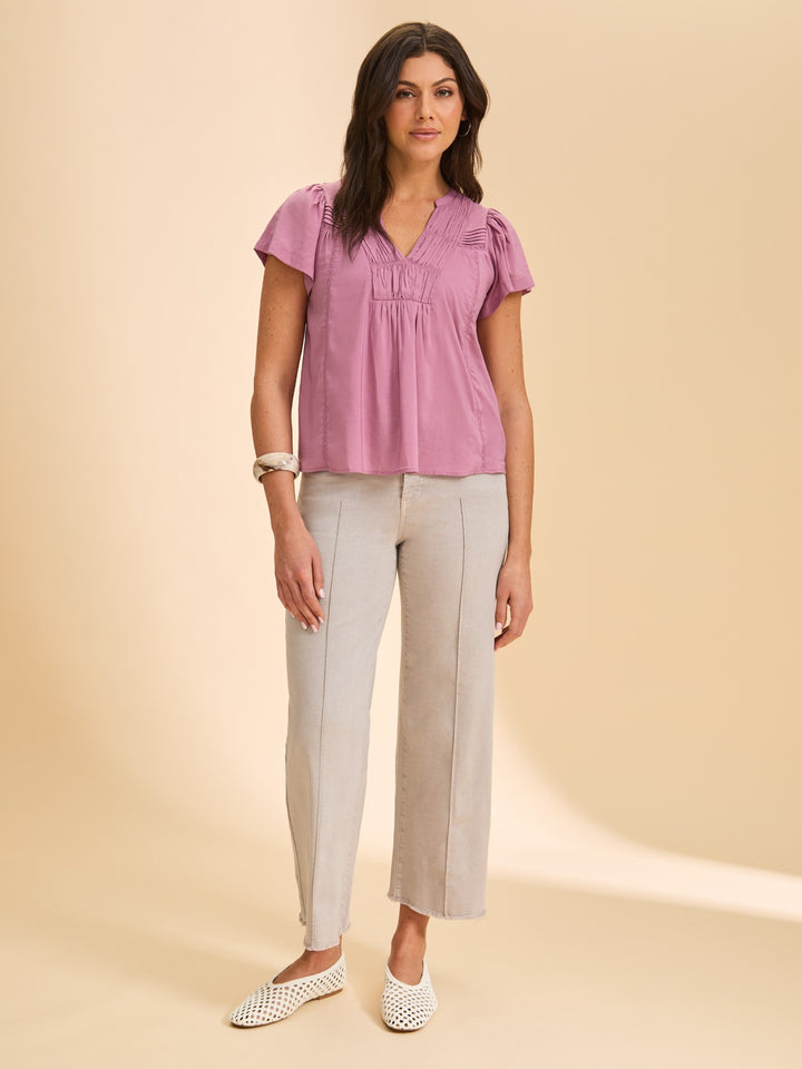Grey Olivia Wide Ankle Pant
