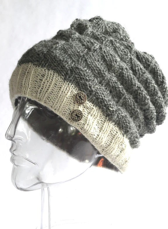 Grey Single Ply Button Hat