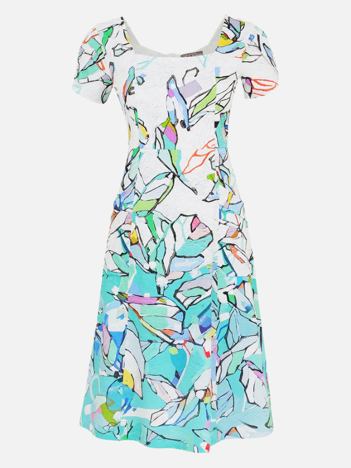 Half Moon Morning Cap Sleeve Dress