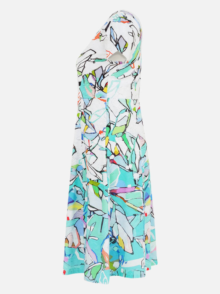 Half Moon Morning Cap Sleeve Dress