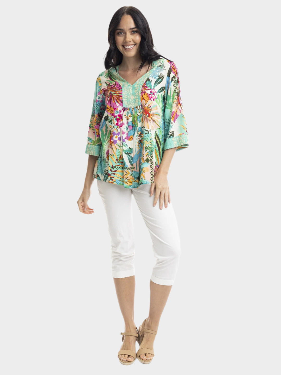 Hanalei V-Neck Placket Top