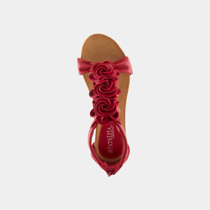 Harlequin Red Rosette Wedge Shoe