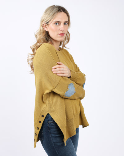 Heart Patch Clara Pullover Sweater