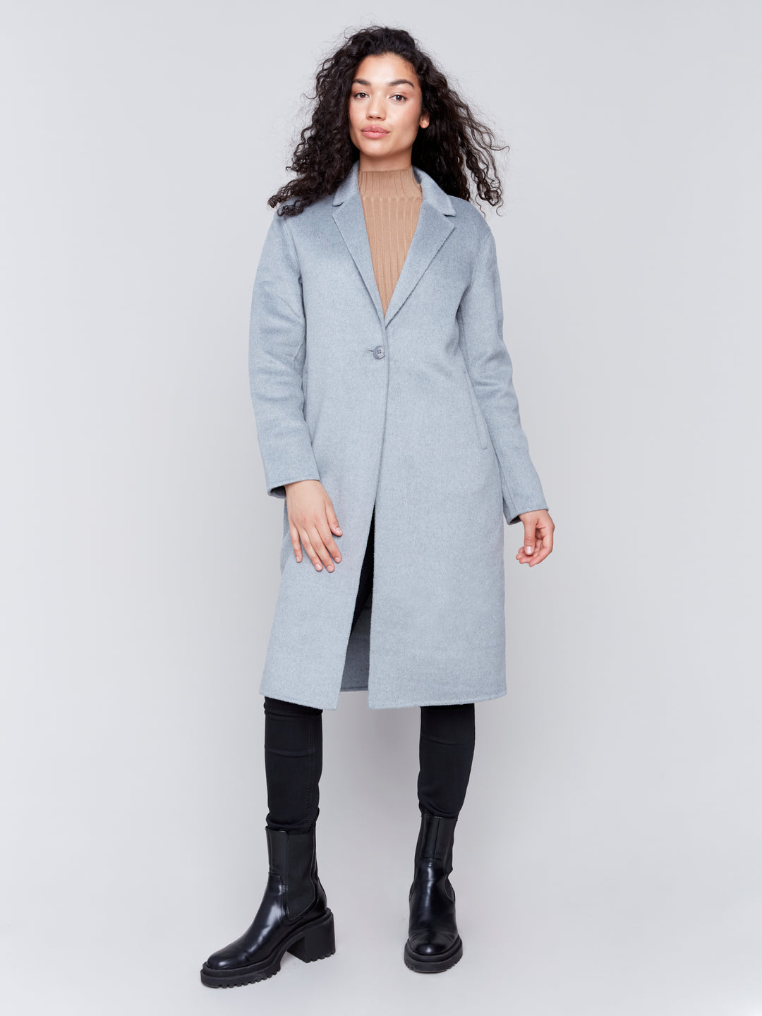 Heather Grey Classic Wool Coat