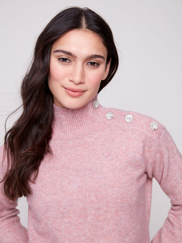 Heather Primrose Fancy Button Sweater
