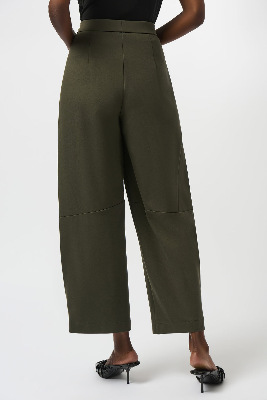 Heavy Knit Barrel-Leg Pull-On Pants