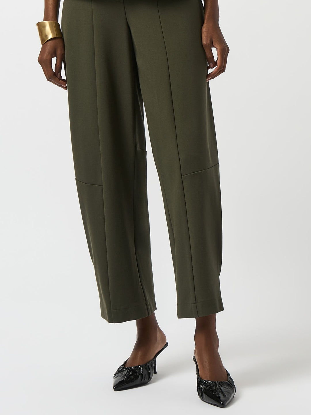 Heavy Knit Barrel-Leg Pull-On Pants