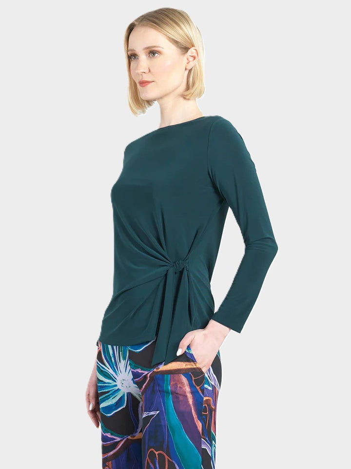 Hunter Green Side Tie Top