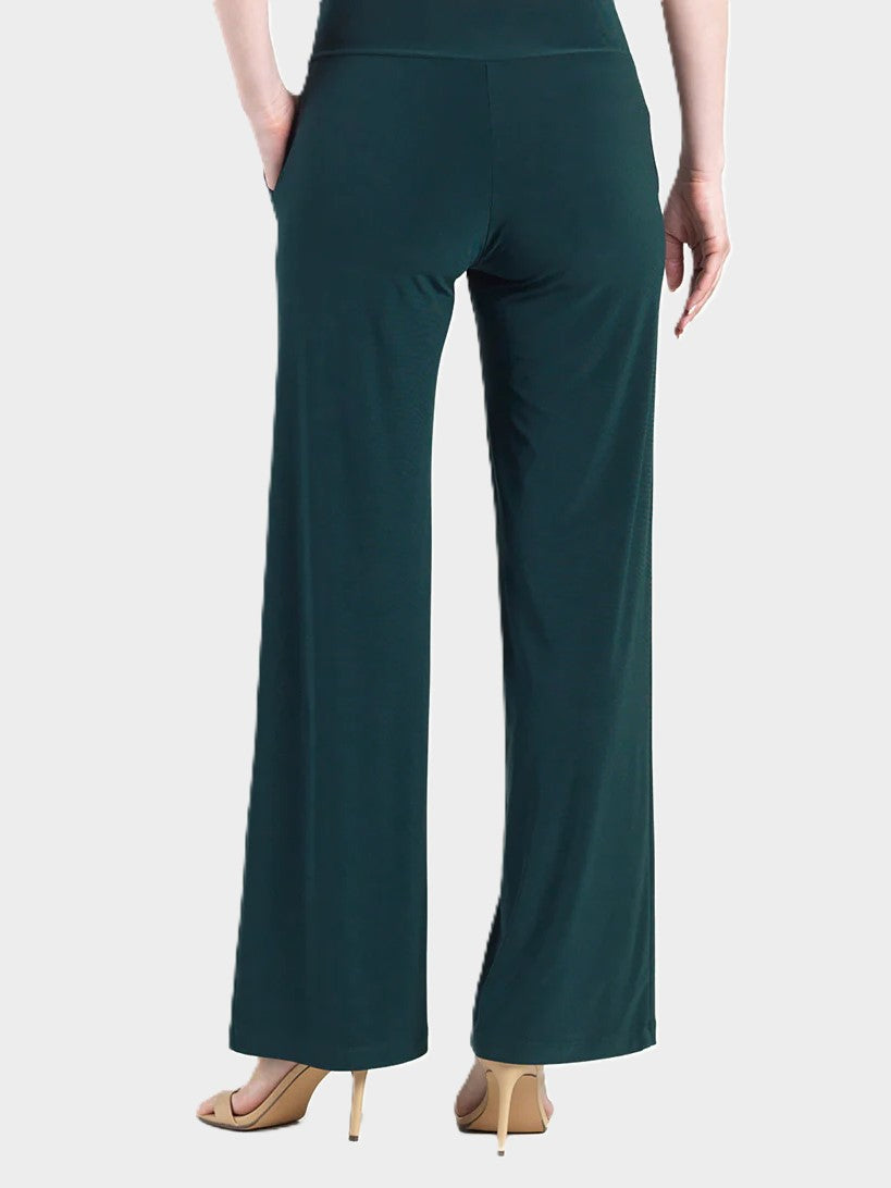 Hunter Green Soft Knit Straight Leg Pant