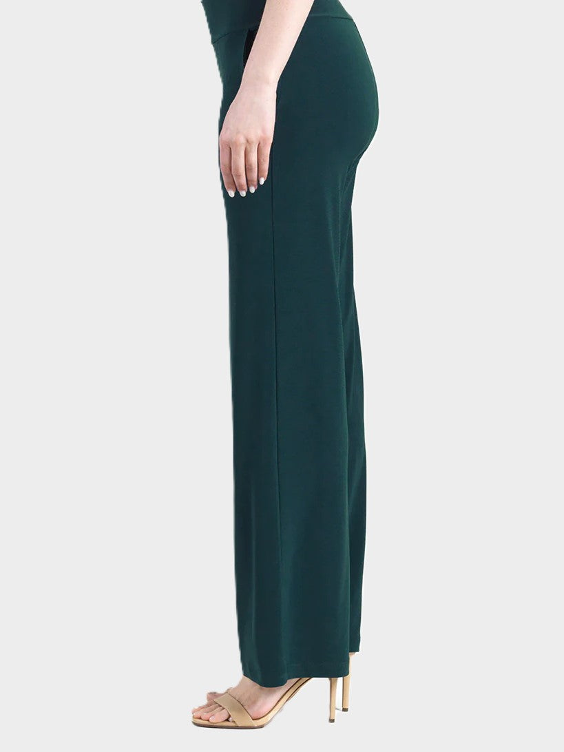 Hunter Green Soft Knit Straight Leg Pant