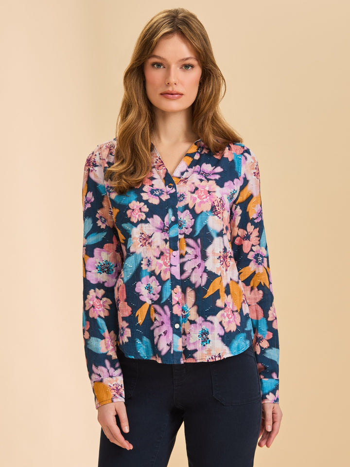 Hyper Floral Print Cotton Shirt
