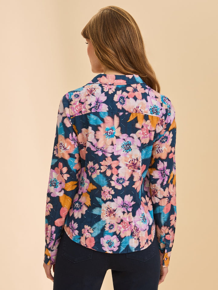 Hyper Floral Print Cotton Shirt