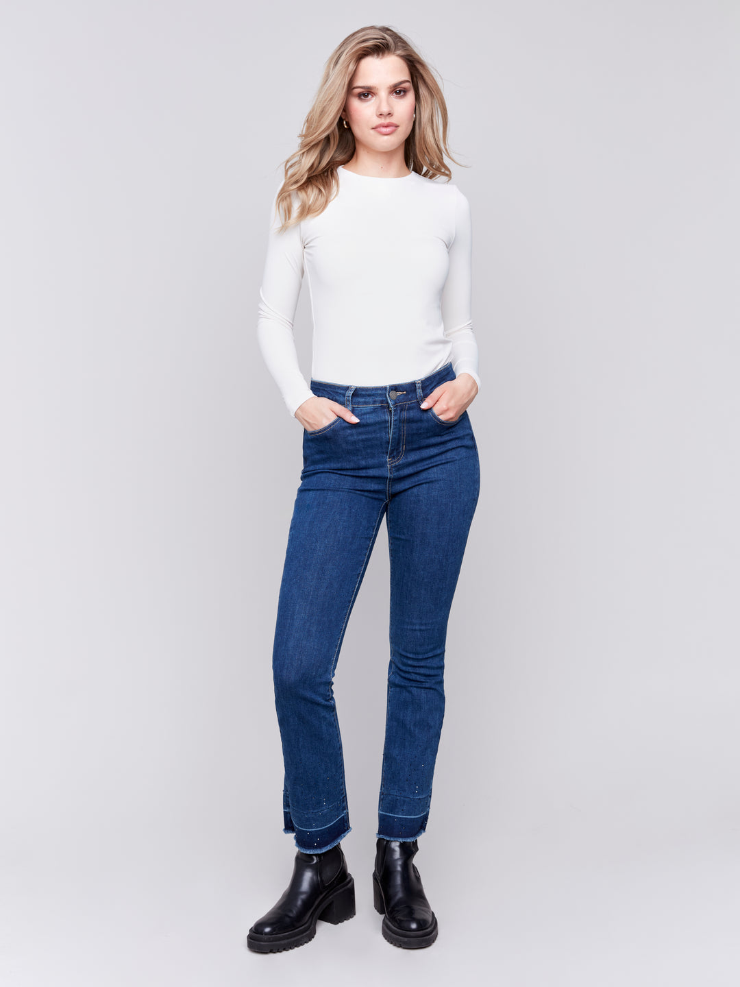 Indigo Jewel Flare Leg Jean