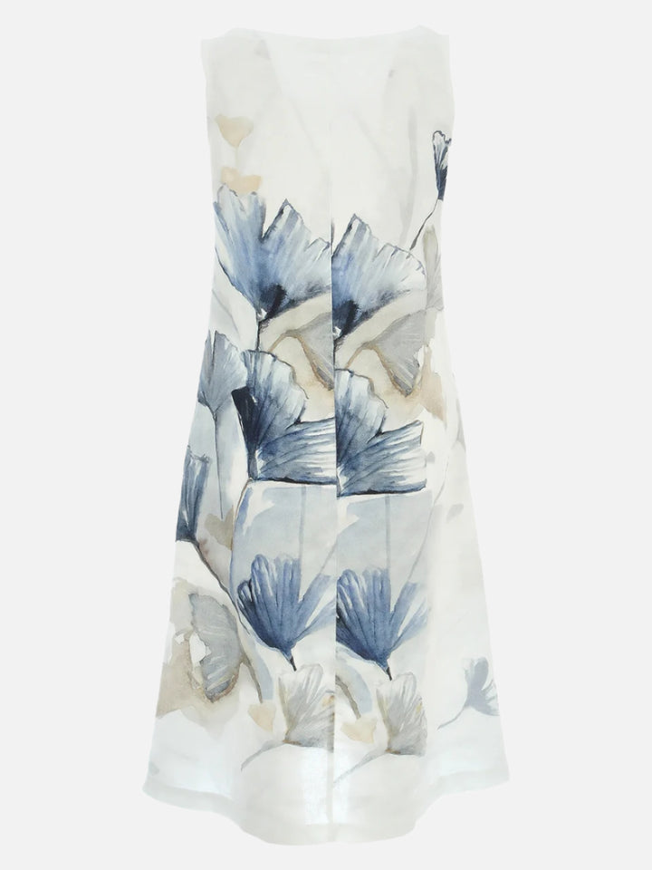 Indigo Melody Linen Dress