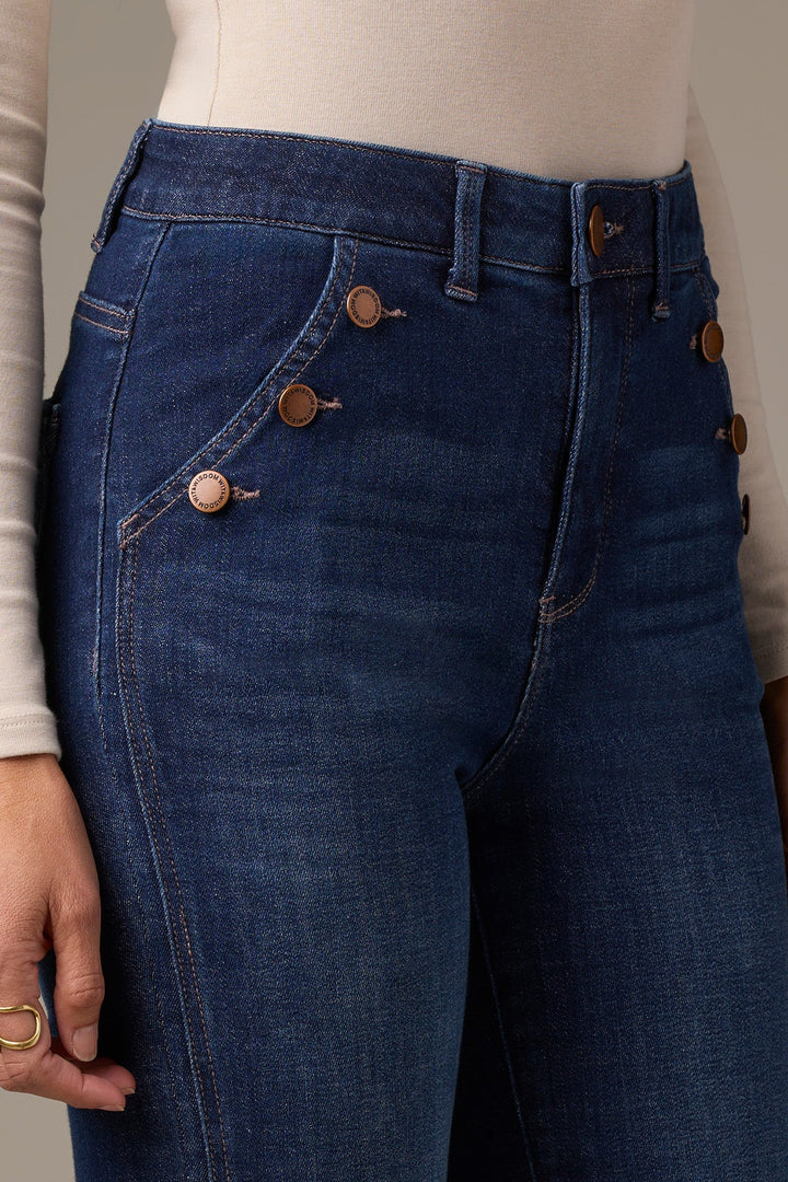 Indigo Skyrise Long Flare Jeans