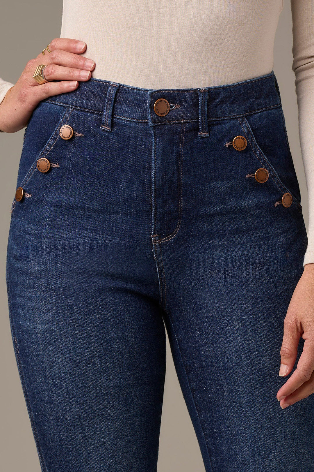 Indigo Skyrise Long Flare Jeans