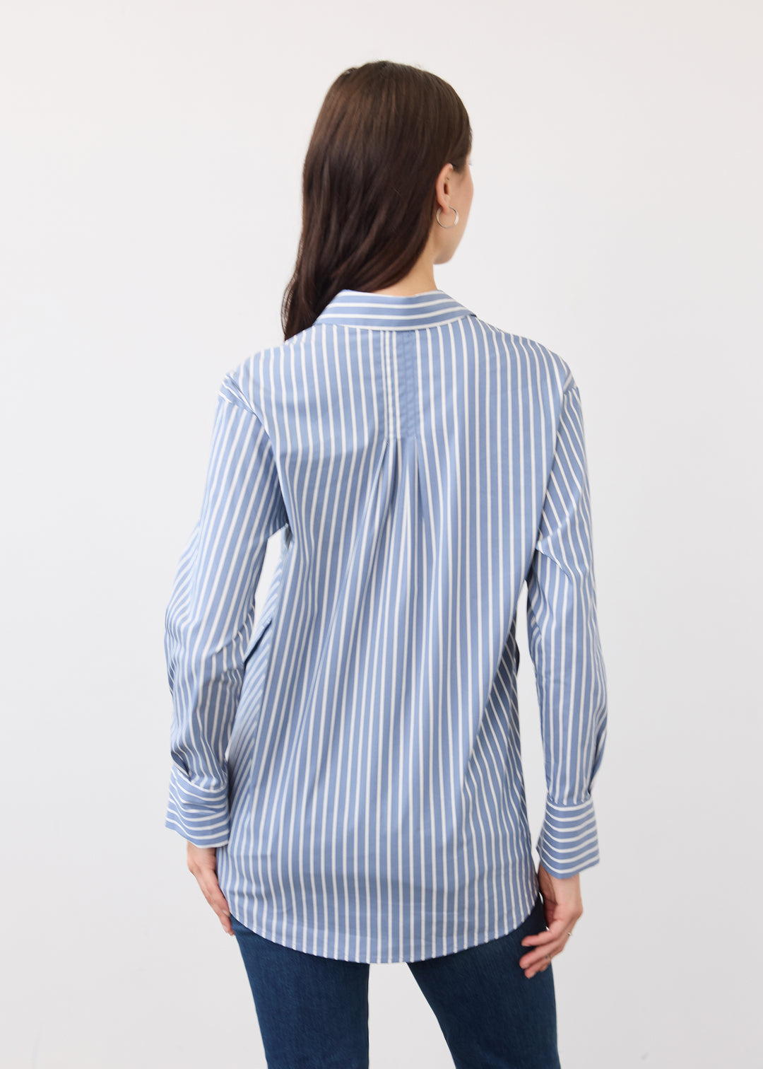 Indigo Stripe Poplin Shirt