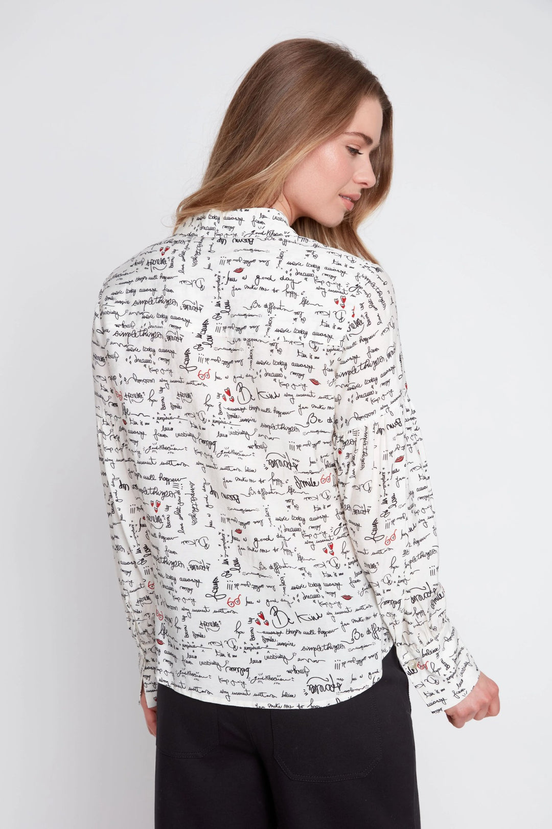 Inspirational Sayings Print Blouse