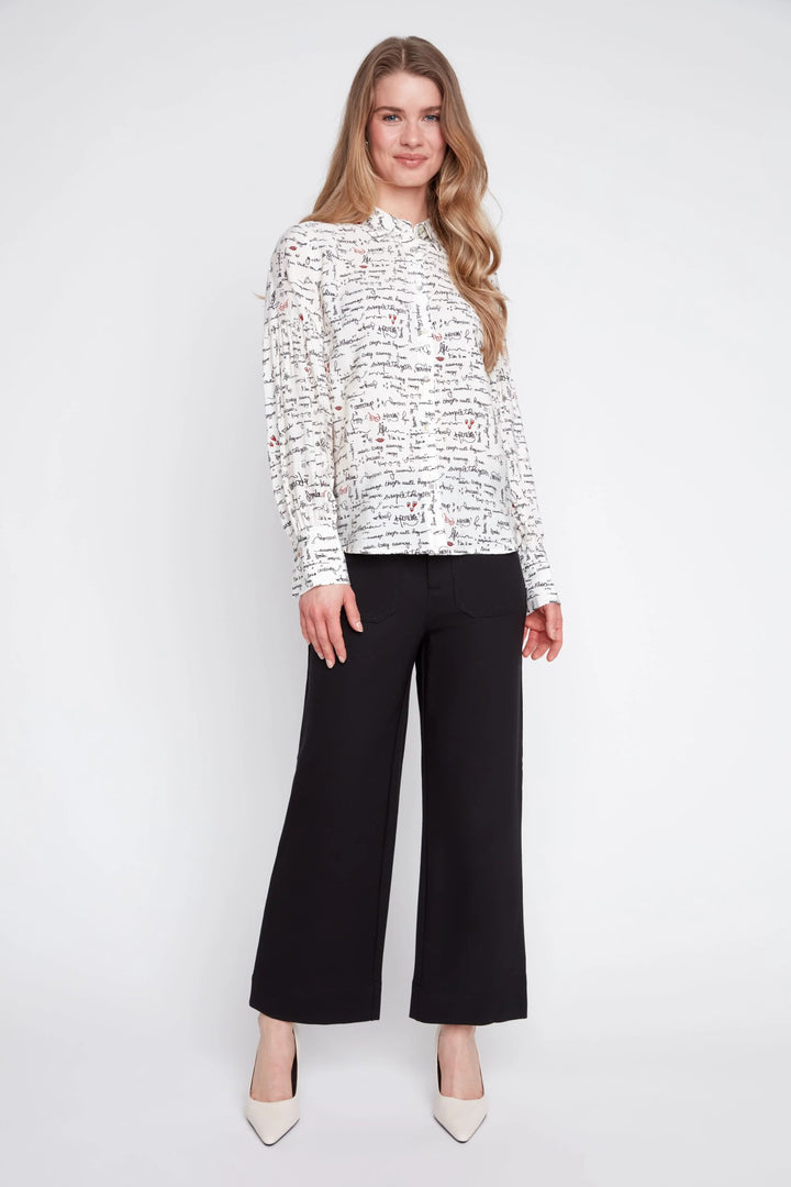 Inspirational Sayings Print Blouse