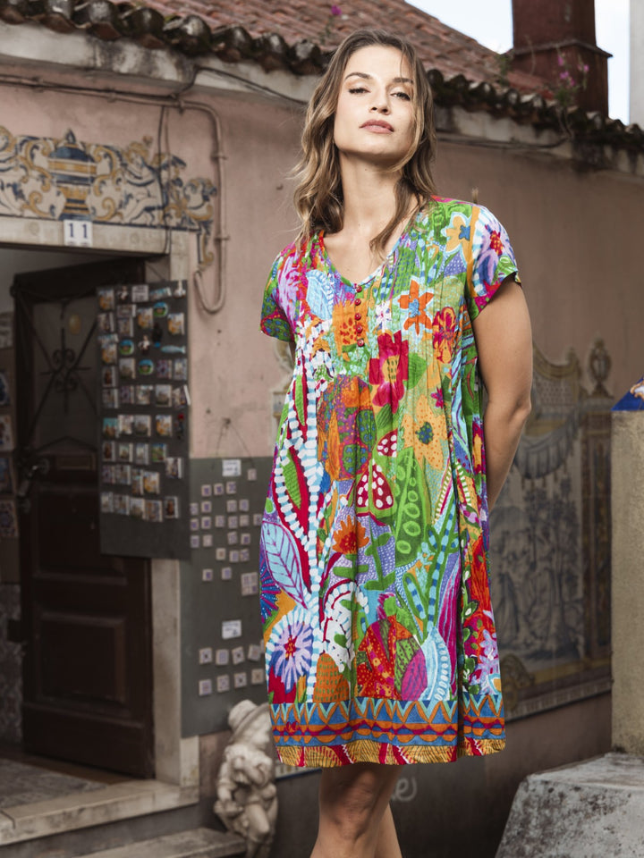 Ipanema Pintuck Stitch Crinkle Dress