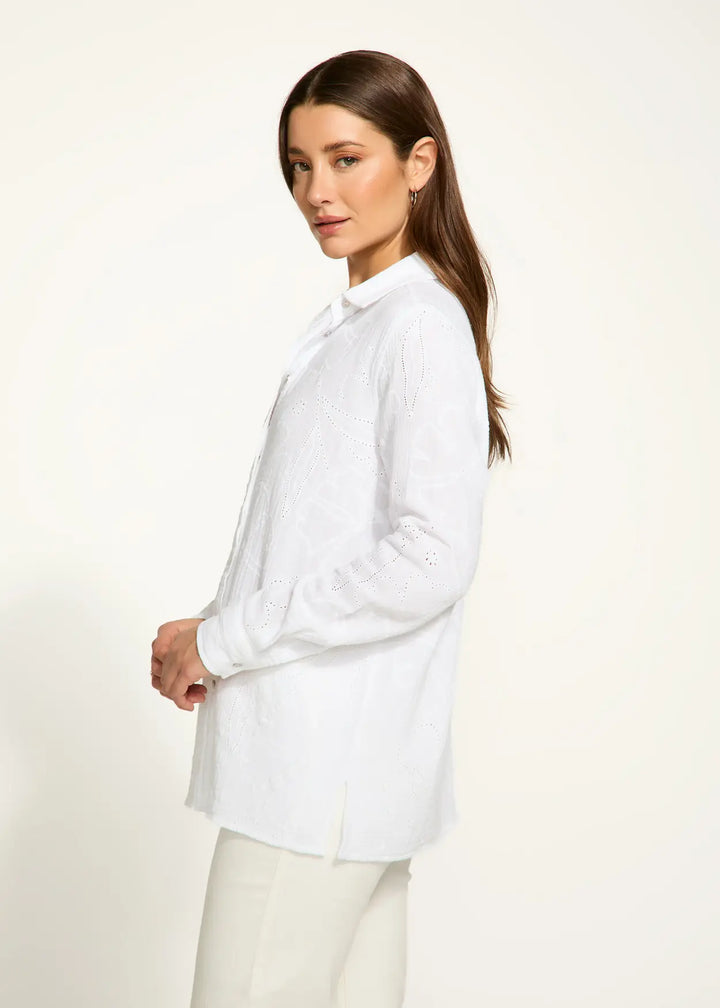 Ivory Eyelet Tunic Shirt