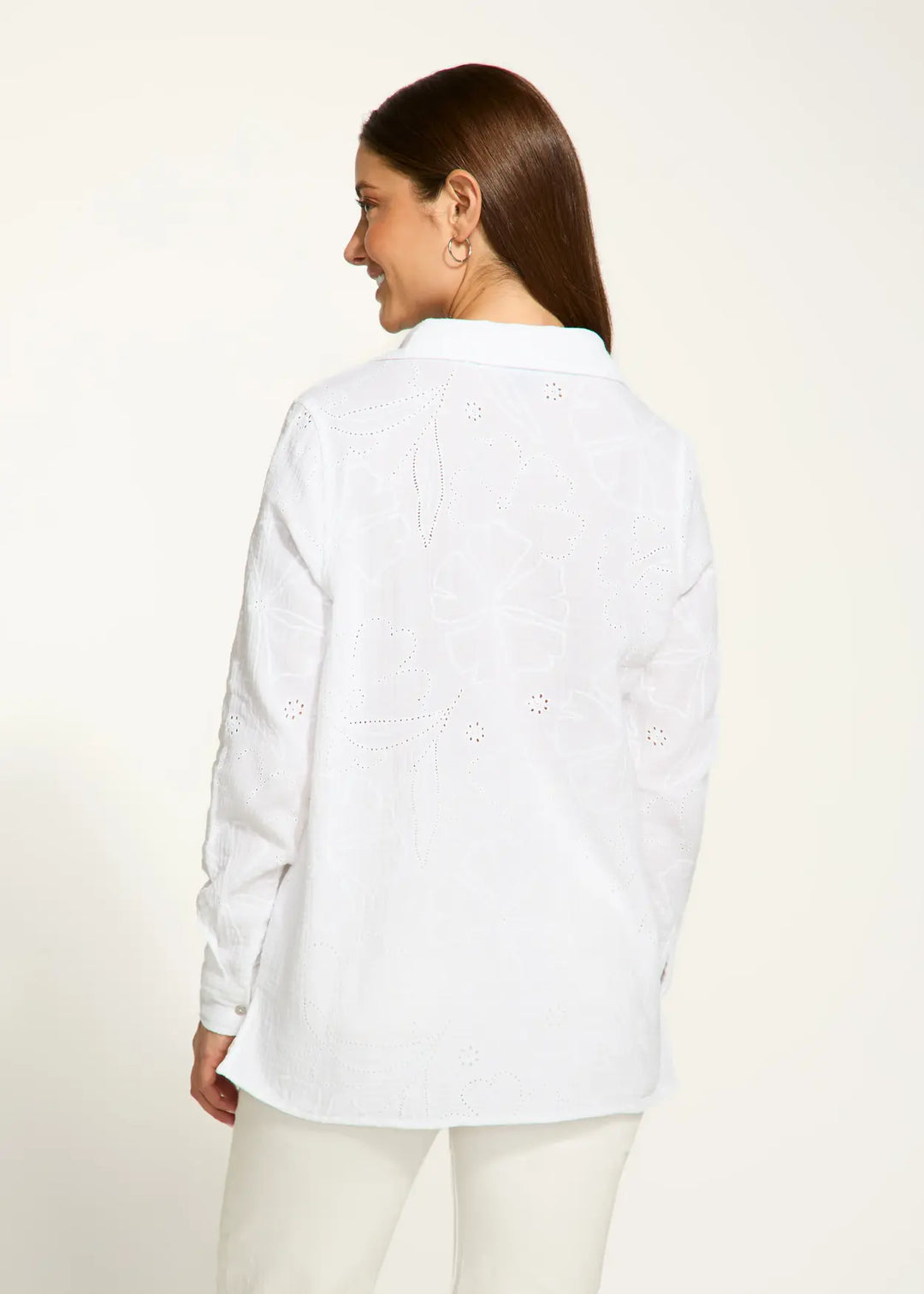 Ivory Eyelet Tunic Shirt