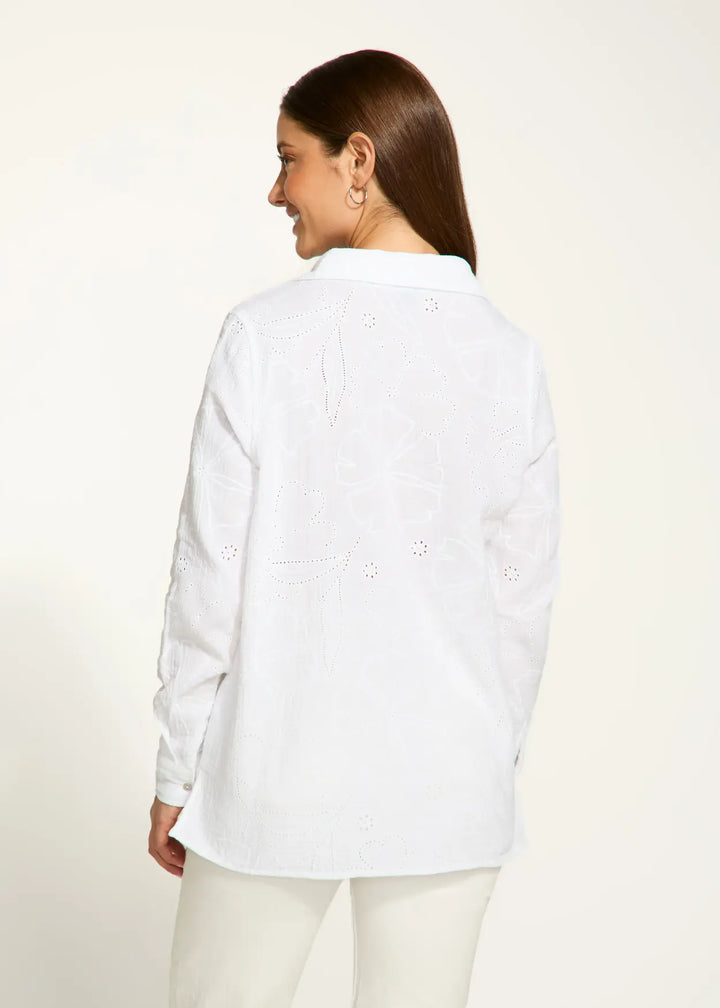 Ivory Eyelet Tunic Shirt