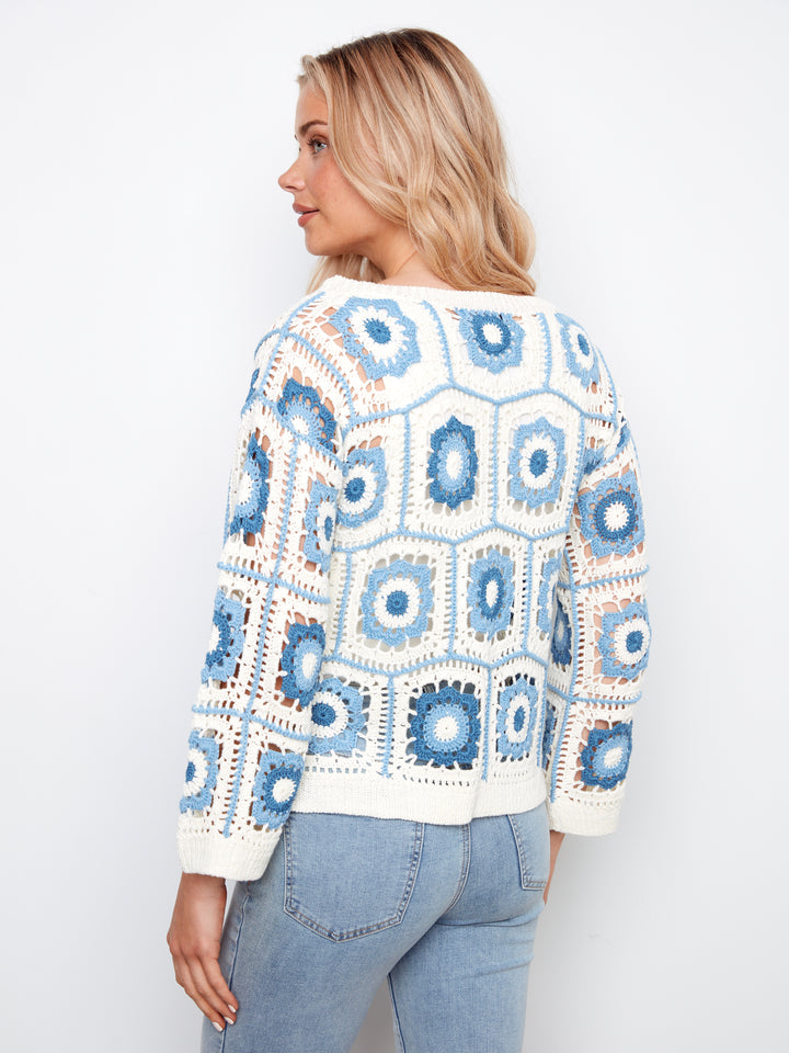 Jeans Granny Squares Crochet Sweater