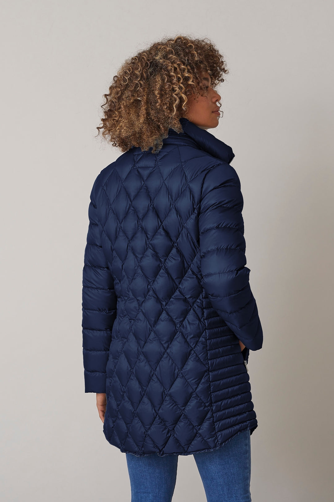 June Diamond Quilted Lightweight Down Jacket