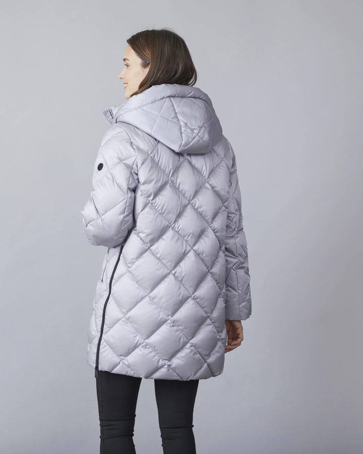 Karma Diamond Quilted Down Long Coat