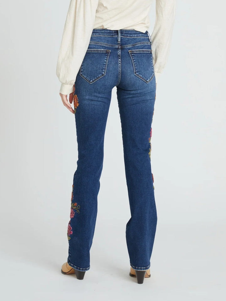 Kelly Oshibana Embroidered Boot Cut Jean