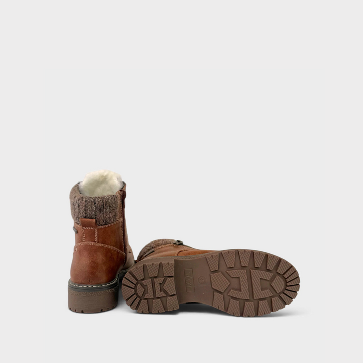 Kelly Tan Cuffed Waterproof Ankle Boot