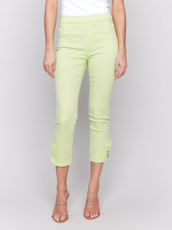 Keylime Bow Hem Pull On Pant