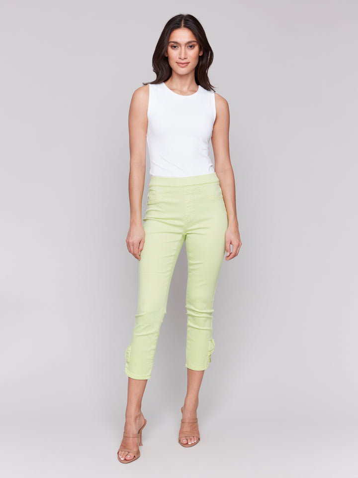 Keylime Bow Hem Pull On Pant