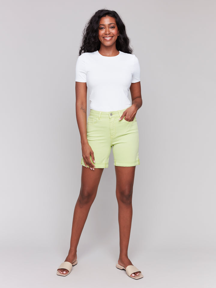 Keylime Rolled Hem Shorts