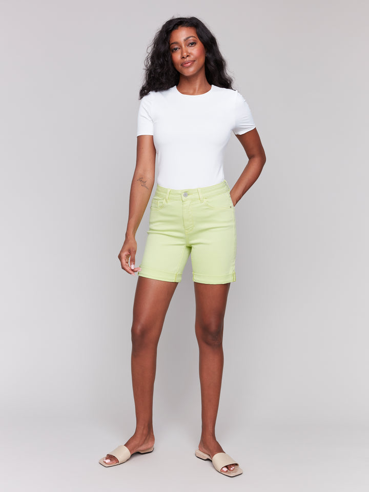 Keylime Rolled Hem Shorts