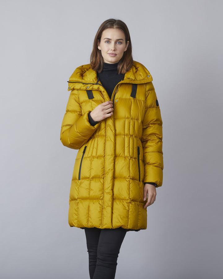 Kimmie Dijon Down Hooded Coat