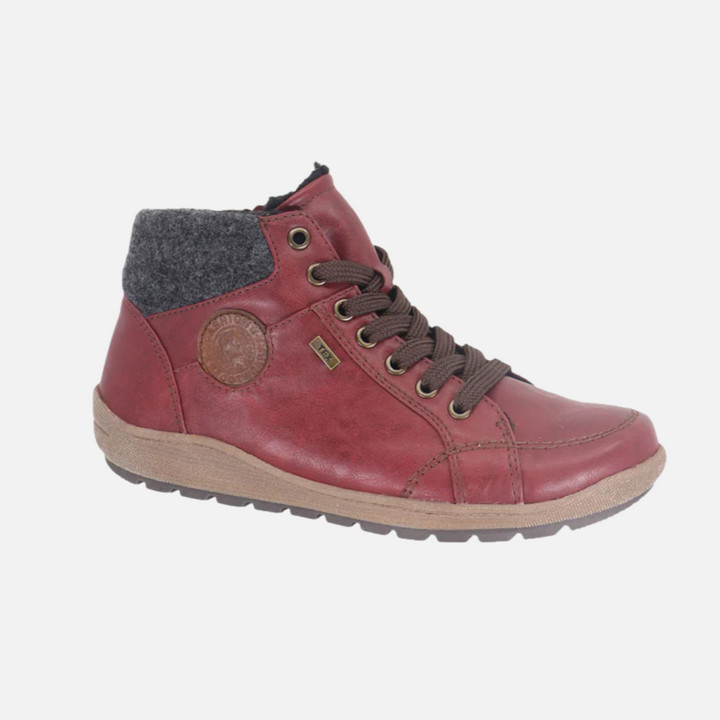Landy Red Lace Up Boot