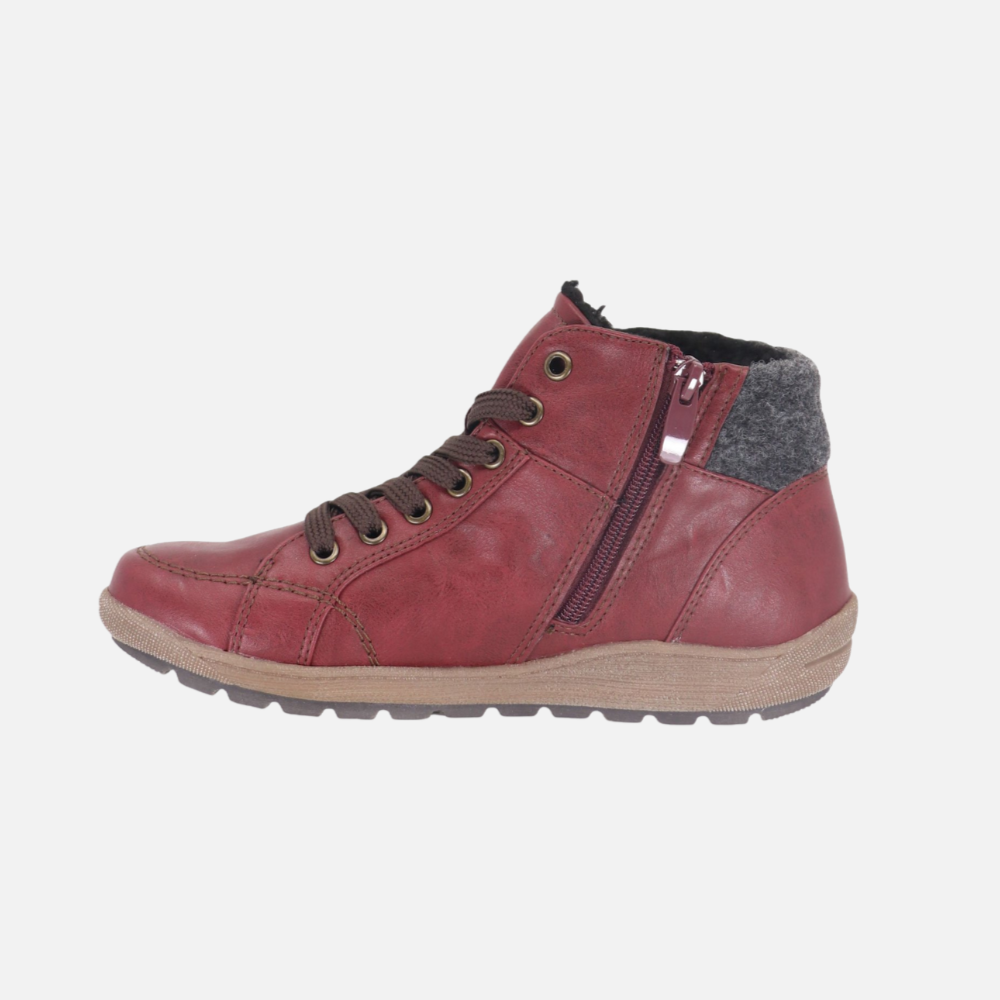 Landy Red Lace Up Boot