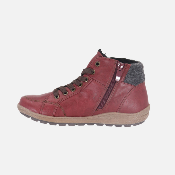 Landy Red Lace Up Boot