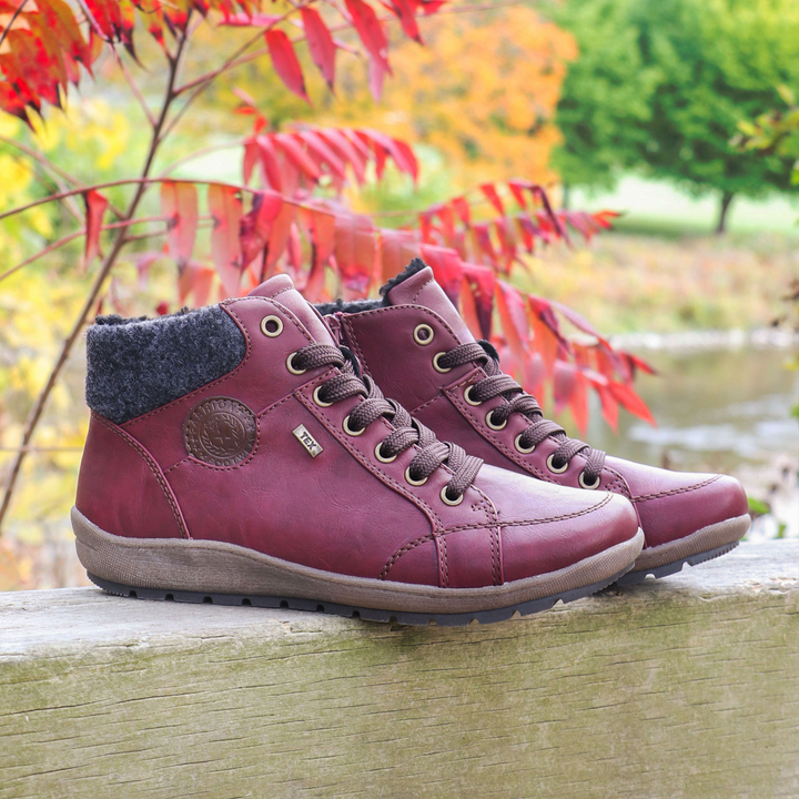 Landy Red Lace Up Boot