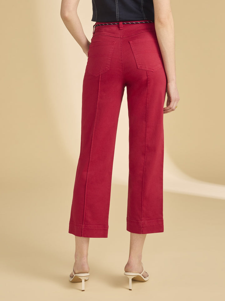 Lava Red Suzanne Crop Pant With Belt