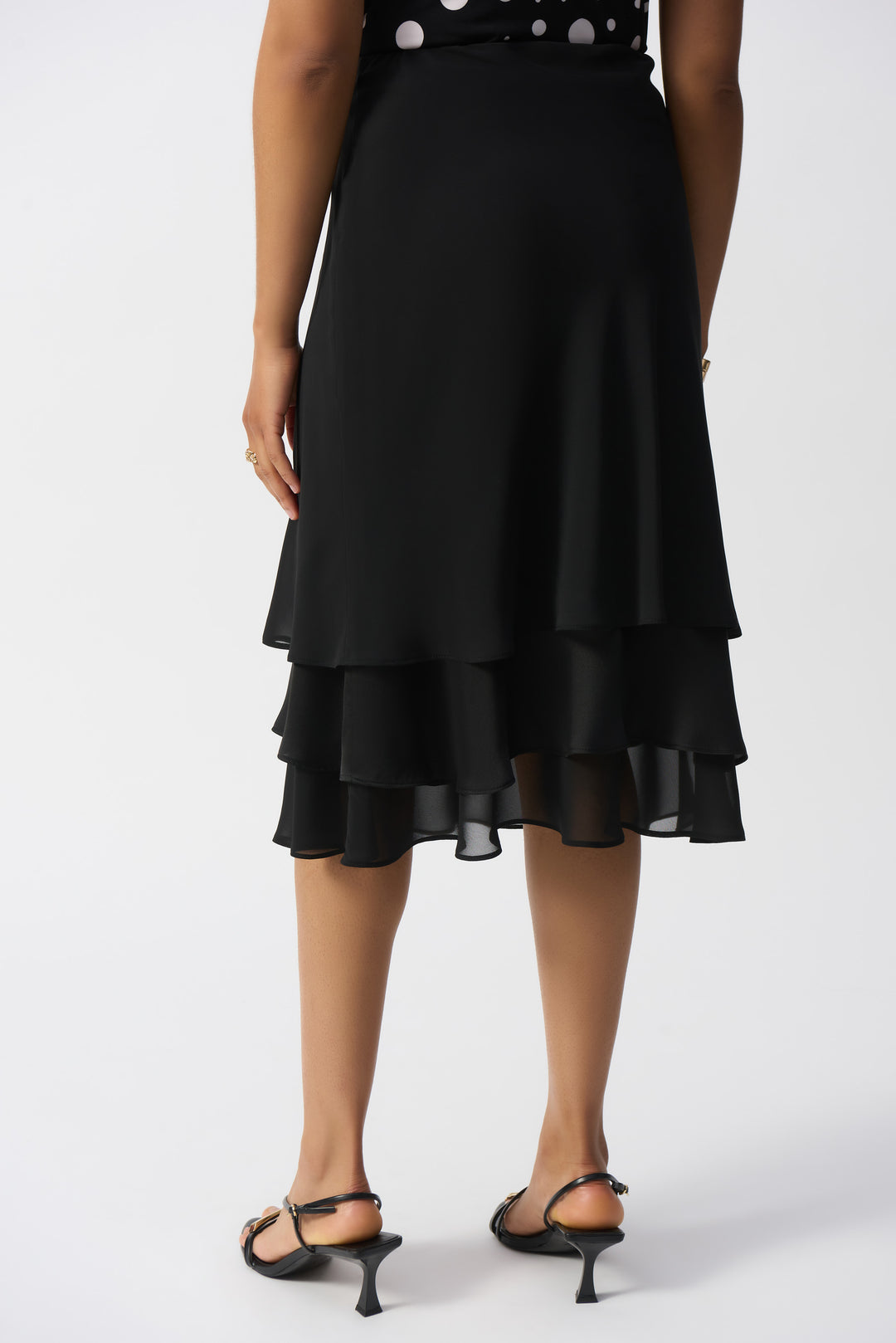 Layered Chiffon and Satin Skirt