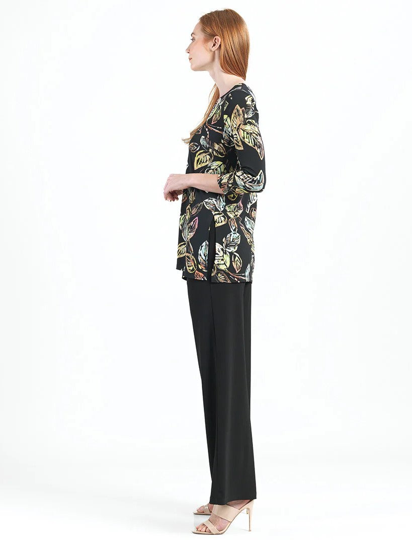 Leaf Colour Burst Kerchief Hem Tunic