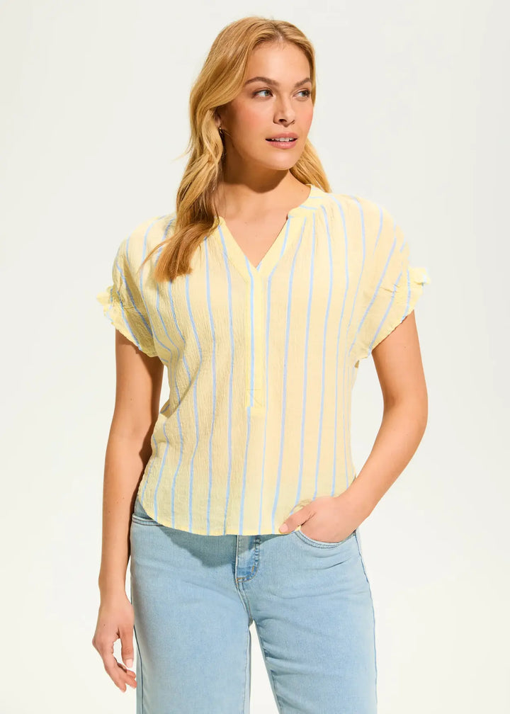 Lemonade Stripe Cotton Top