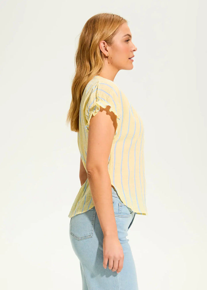 Lemonade Stripe Cotton Top