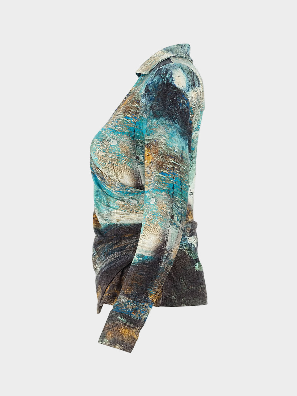 Life is Too Short Print Side Ruched Top